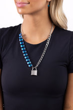 Load image into Gallery viewer, LOCK and Roll - Blue necklace A093