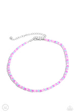 Load image into Gallery viewer, Colorfully GLASSY - Pink necklace A103