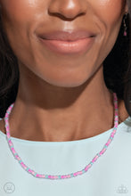 Load image into Gallery viewer, Colorfully GLASSY - Pink necklace A103