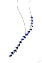 Load image into Gallery viewer, Diagonal Daydream - Blue necklace A070