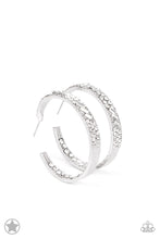 Load image into Gallery viewer, GLITZY By Association - white hoop earring 876