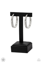 Load image into Gallery viewer, GLITZY By Association - white hoop earring 876