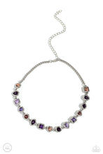 Load image into Gallery viewer, Abstract Admirer - Purple necklace + matching bracelet E008