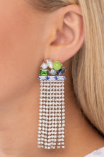 Load image into Gallery viewer, Horizontal Hallmark - Blue earring A090