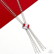 Load image into Gallery viewer, I Pinky SQUARE - Red necklace B067