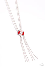 Load image into Gallery viewer, I Pinky SQUARE - Red necklace B067