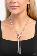 Load image into Gallery viewer, I Pinky SQUARE - Red necklace B067