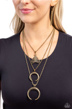 Load image into Gallery viewer, Moth Medley - Brass necklace E016