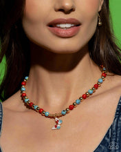 Load image into Gallery viewer, Speckled Story - Red necklace B110