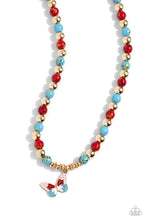 Load image into Gallery viewer, Speckled Story - Red necklace B110