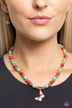 Load image into Gallery viewer, Speckled Story - Red necklace B110