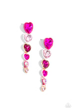 Load image into Gallery viewer, Cascading Casanova - Pink earring 2038