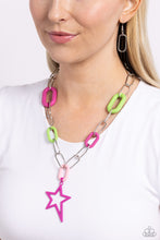 Load image into Gallery viewer, Stargazing Show - Pink necklace C024