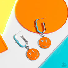 Load image into Gallery viewer, Personable Pizzazz - Orange hoop earring E016