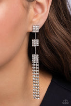 Load image into Gallery viewer, Fiercely Free-Falling - White earring E009