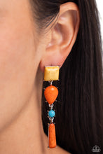 Load image into Gallery viewer, Saharan Sabbatical - Orange earring E009