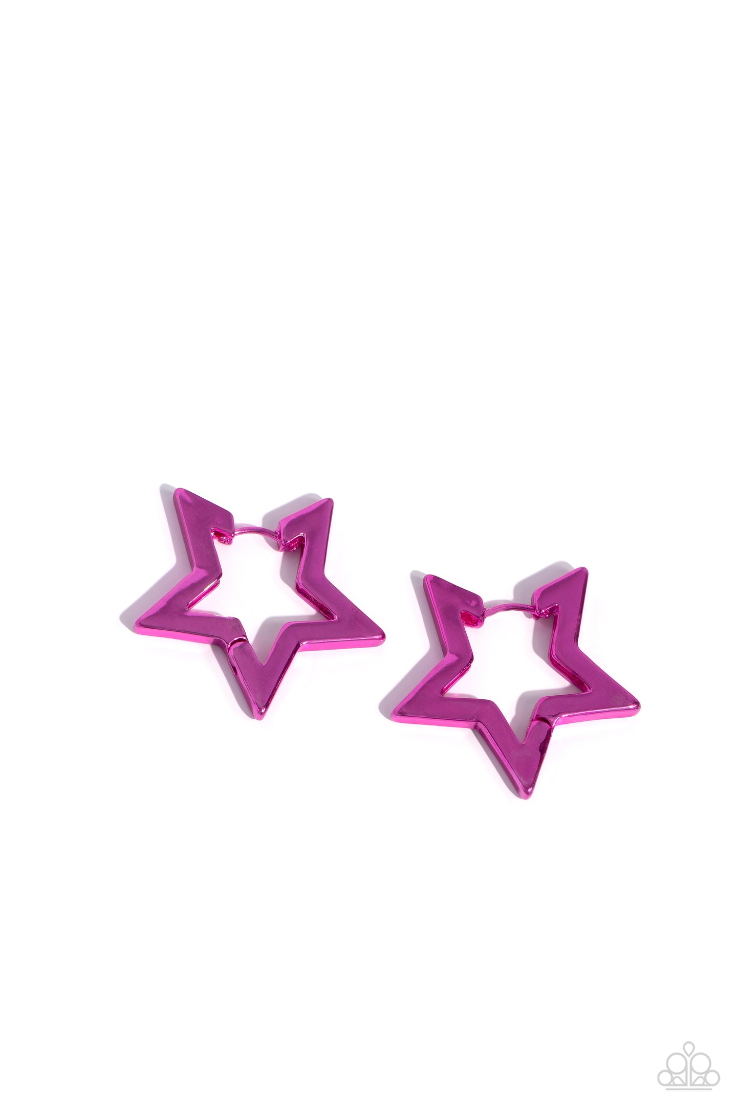In A Galaxy STAR, STAR Away - Pink hoop earring A100