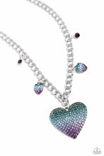 Load image into Gallery viewer, For the Most HEART - Purple NECKLACE BLACK DIAMOND EXCLUSIVE E049