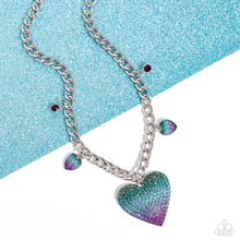Load image into Gallery viewer, For the Most HEART - Purple NECKLACE BLACK DIAMOND EXCLUSIVE E049