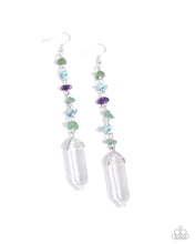 Load image into Gallery viewer, Quartz Qualification - Green earring C030
