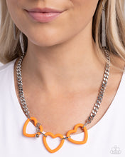 Load image into Gallery viewer, Heart Homage - Orange necklace D077