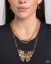 Load image into Gallery viewer, Winged Wonder - Gold Black Diamond Exclusive necklace E007/008/020