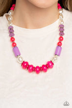 Load image into Gallery viewer, A SHEEN Slate - Pink necklace A079