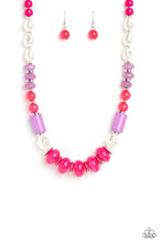 Load image into Gallery viewer, A SHEEN Slate - Pink necklace A079