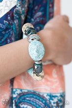 Load image into Gallery viewer, In Good Glazes - Blue Paparazzi Blockbuster plus matching Glaze of Glory - Blue bracelet B050