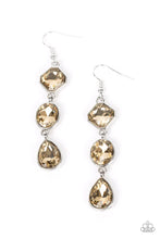 Load image into Gallery viewer, Reflective Rhinestones - Brown Earring F107
