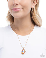 Load image into Gallery viewer, Teardrop Transformation - Orange Necklace C012
