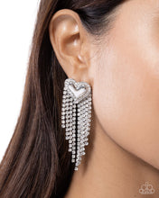 Load image into Gallery viewer, Gimme the Glitz 2026 Sentimental Strands - white post earring C003
