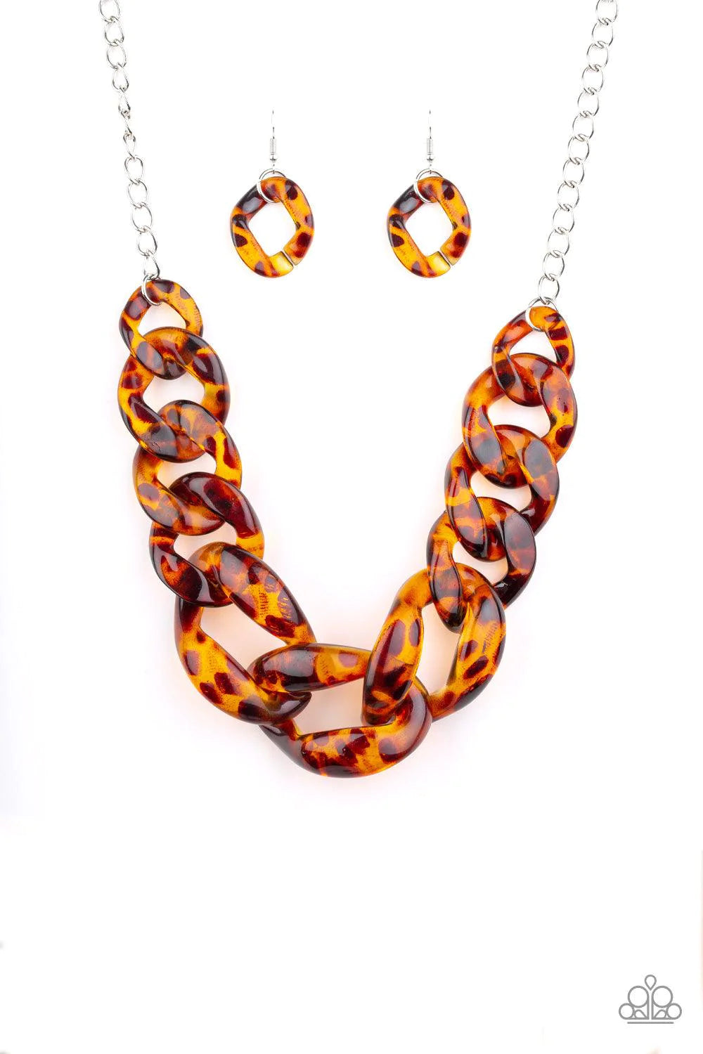Red Haute Mama - Brown Necklace C027