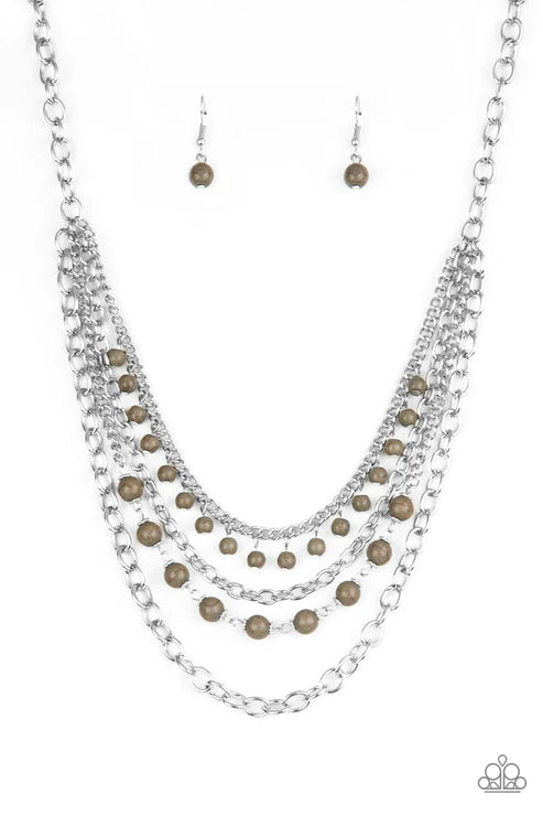 Ground Forces - Green necklace C031