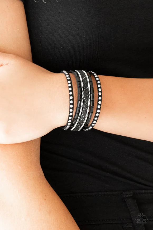 Seize The Sass - Black snap urban bracelet C028
