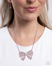 Load image into Gallery viewer, Bewitching Bow - Pink necklace C022
