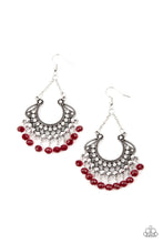 Load image into Gallery viewer, GLOW Down In Flames - red earring F111

