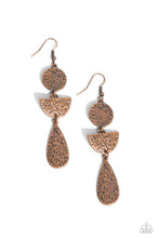 Load image into Gallery viewer, Artisanal Allure - Copper earring D078
