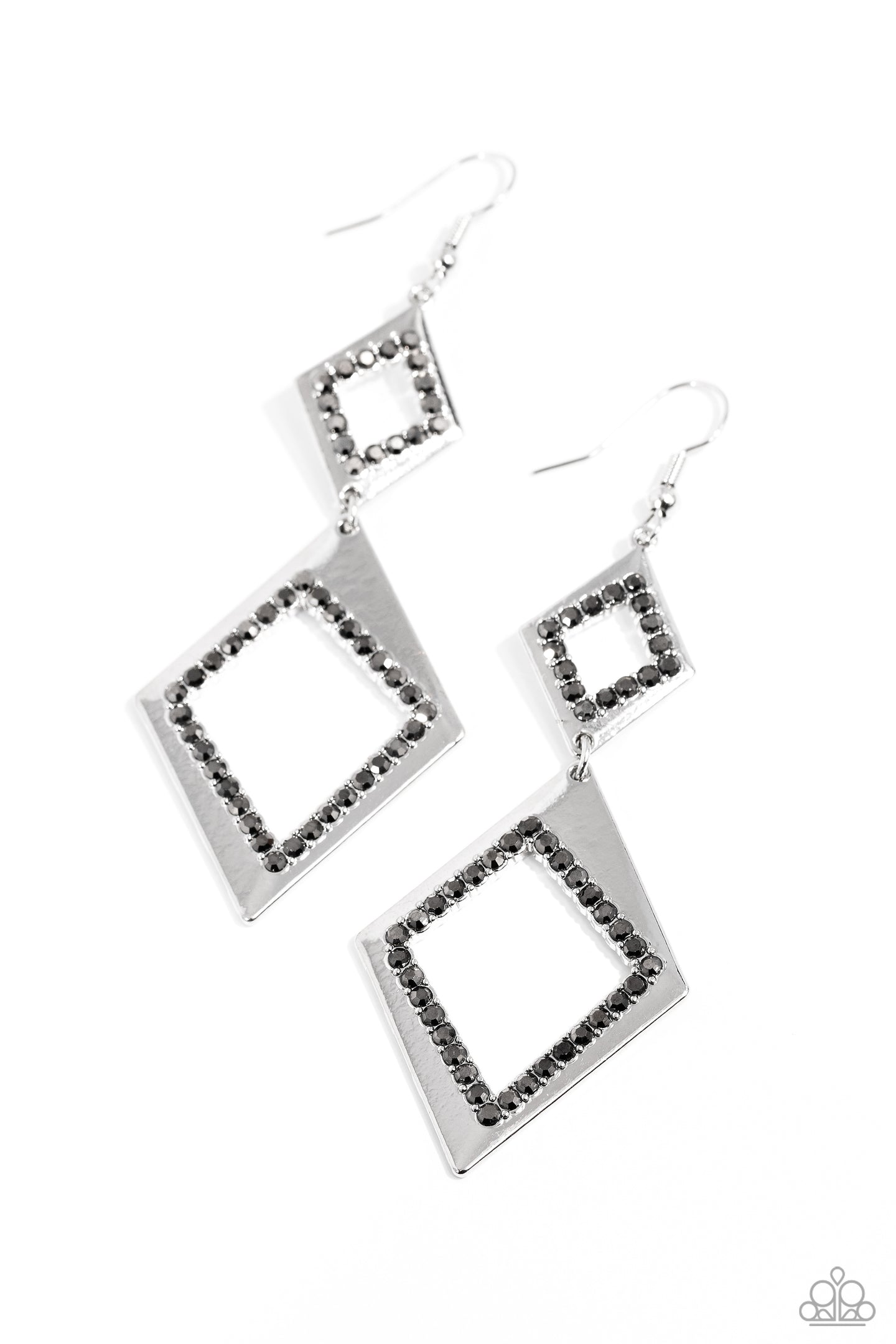Deco Decoupage - Silver earring A053