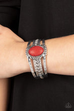 Load image into Gallery viewer, Mojave Mecca - red cuff bracelet C029
