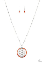 Load image into Gallery viewer, Tearoom Twinkle - orange necklace C030

