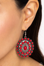 Load image into Gallery viewer, Bohemian Badlands - Red earring D004

