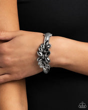 Load image into Gallery viewer, Glamorously Garnished - Silver Hinge Bracelet E036
