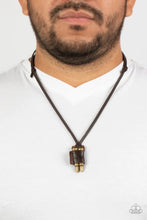 Load image into Gallery viewer, On the Lookout - Brass men's urban necklace
