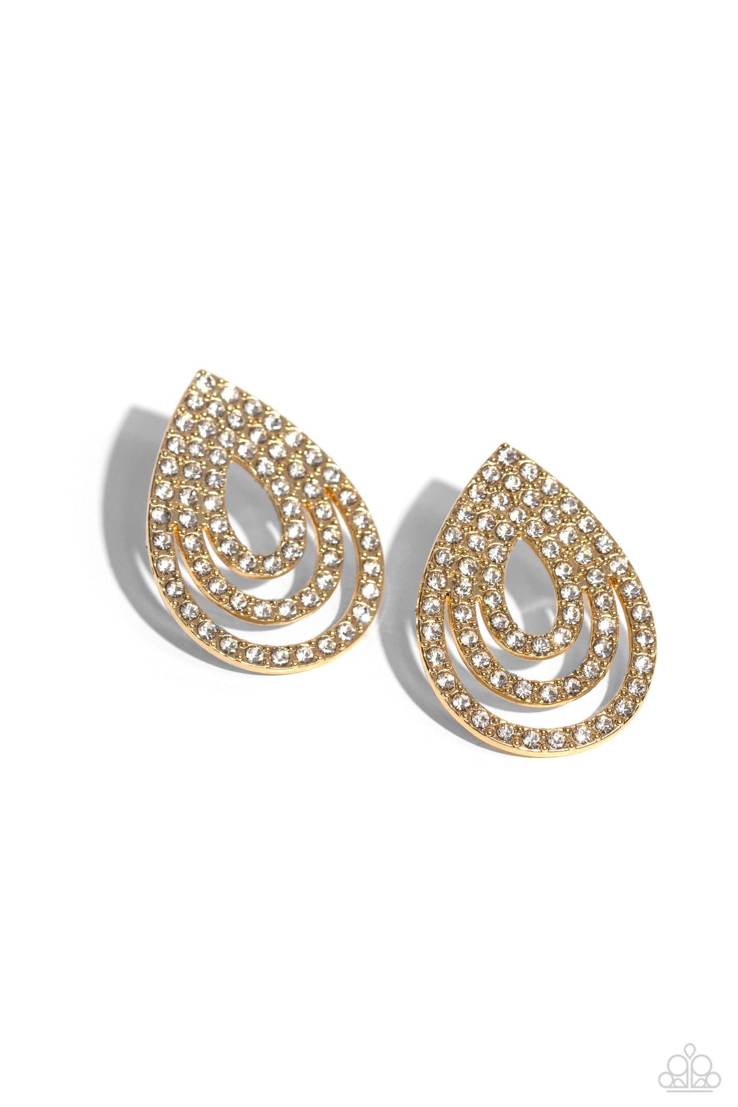 Red Carpet Reverie - Gold post earring D040