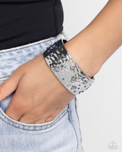 Load image into Gallery viewer, Across the Constellations - Blue hinge bracelet LR

