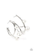Load image into Gallery viewer, Metro Pier - White hoop earring E014
