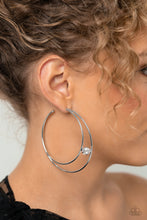 Load image into Gallery viewer, Theater HOOP - White hoop earring May 2023 LOP C032
