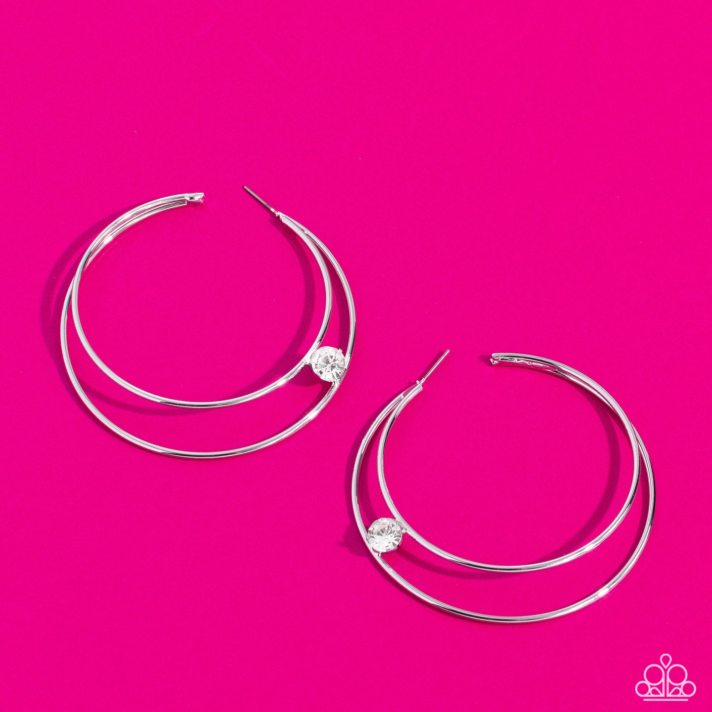 Theater HOOP - White hoop earring May 2023 LOP C032