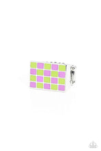 Load image into Gallery viewer, Checkerboard Craze - Green Ring C027
